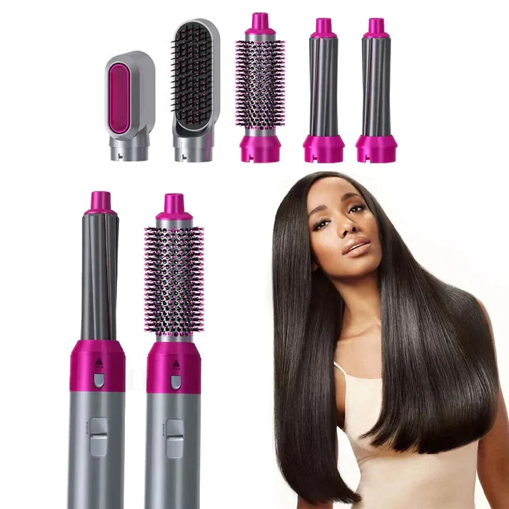 Secador de cabello 5 En 1 -  Seca, alisa, riza y da volumen sin esfuerzo