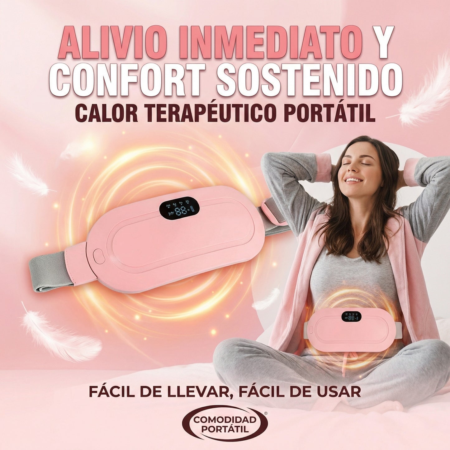 Cinturón eléctrico - Calor + Masaje: La combinación perfecta para aliviar los cólicos