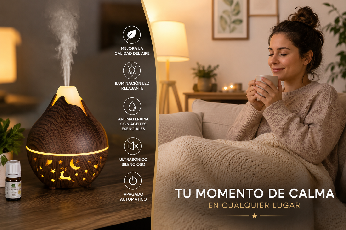 Humidificador Estrella LED - Convierte cualquier espacio en un oasis de tranquilidad